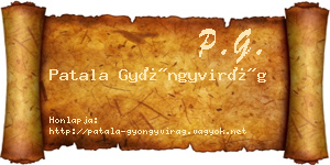 Patala Gyöngyvirág névjegykártya